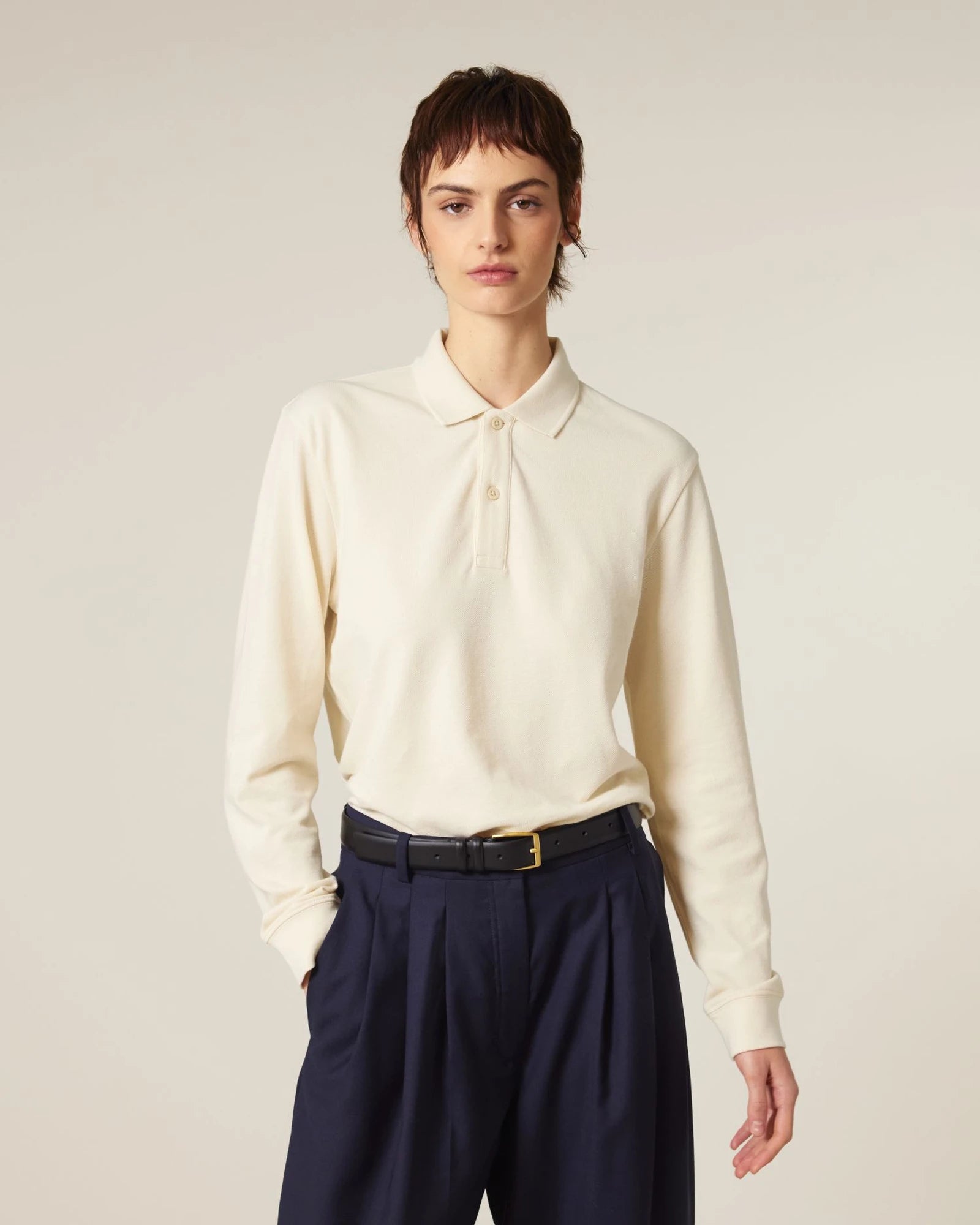 Polo z bawełny organicznej Stanley/Stella Prepster 2.0 z nadrukiem - Naturalny surowy