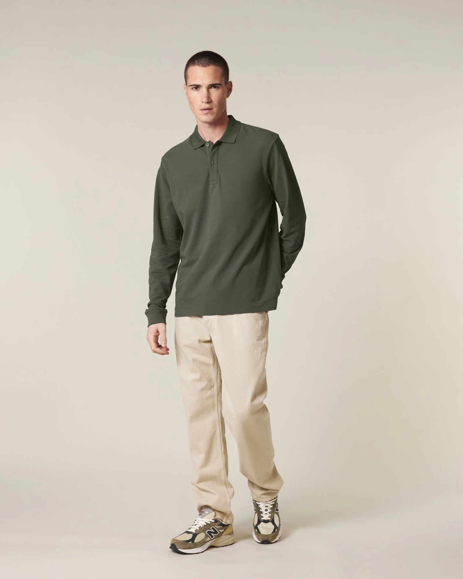 Polo z bawełny organicznej Stanley/Stella Prepster 2.0 z nadrukiem - Khaki