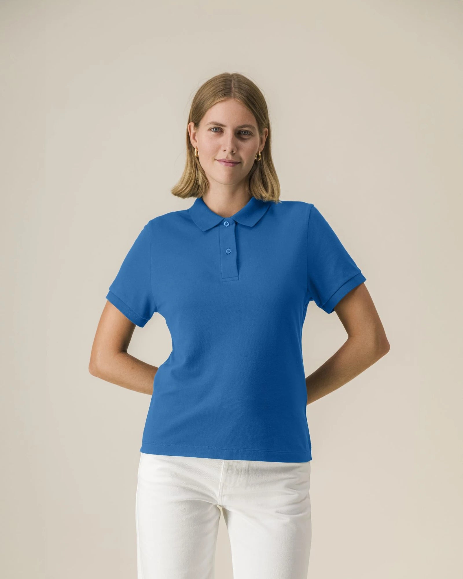 Polo damskie z bawełny organicznej Stanley/Stella Coaster z nadrukiem - Niebieski (royal blue)