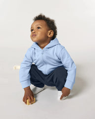 Rozpinana bluza niemowlęca z kapturem z bawełny organicznej Stanley/Stella z nadrukiem - Blue Soul