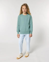 Bluza dziecięca z bawełny organicznej Stanley/Stella Mini Changer 2.0 z nadrukiem - Wzór Monstera w kolorze morskiej zieleni