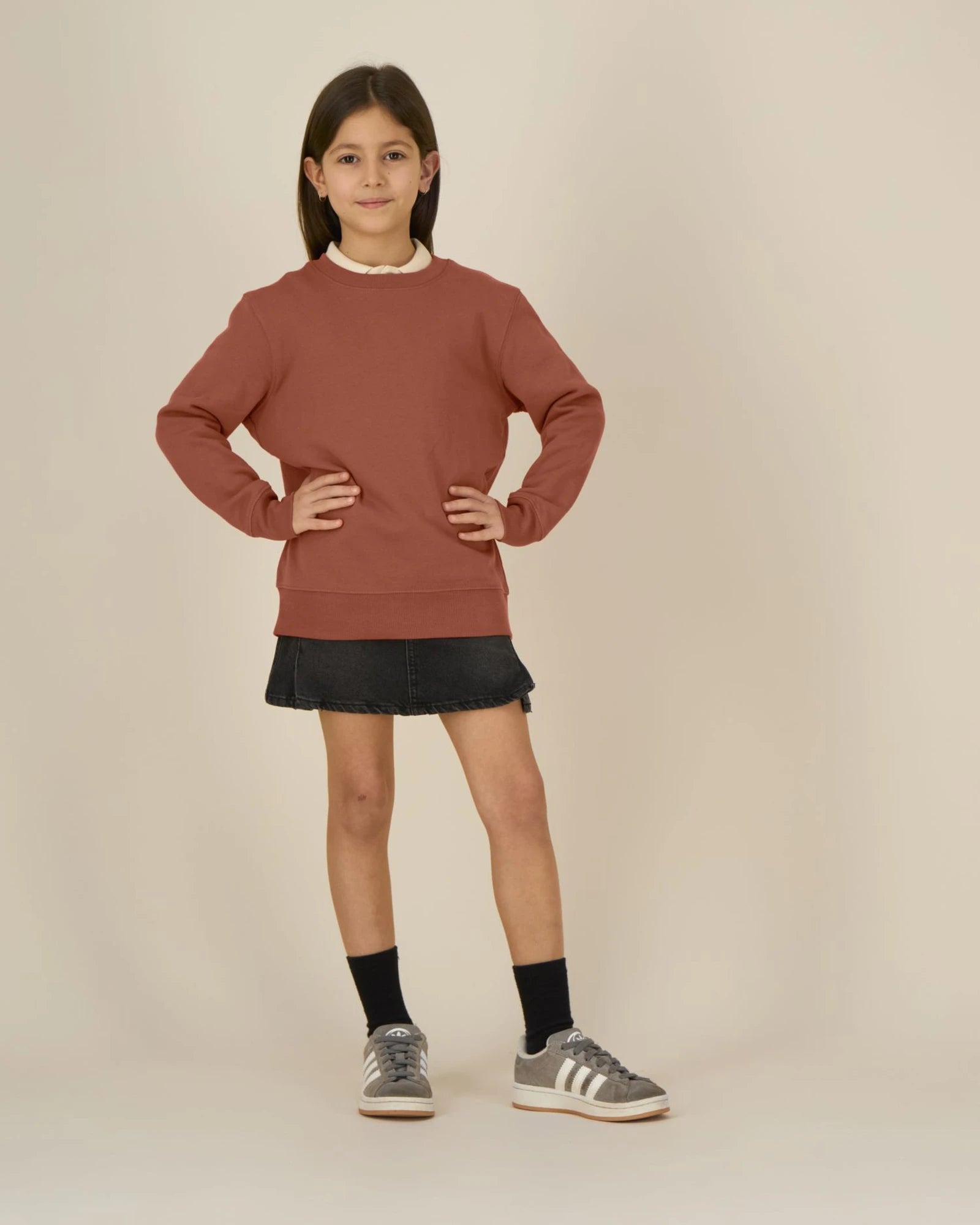 Bluza dziecięca z bawełny organicznej Stanley/Stella Mini Changer 2.0 z nadrukiem - Klasyczny brąz