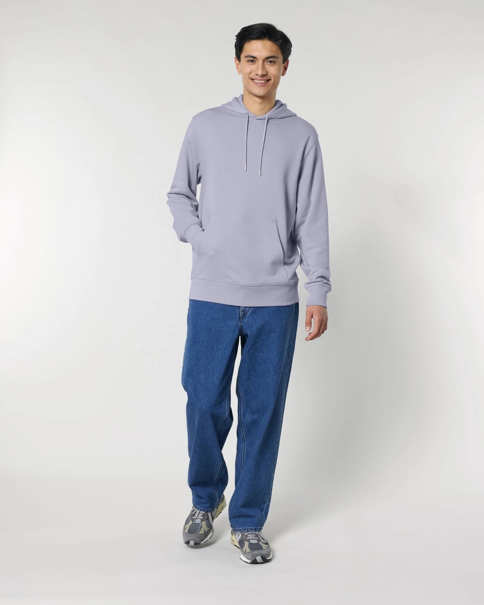 Bluza z kapturem unisex z bawełny organicznej Stanley/Stella z nadrukiem - Lawendowy