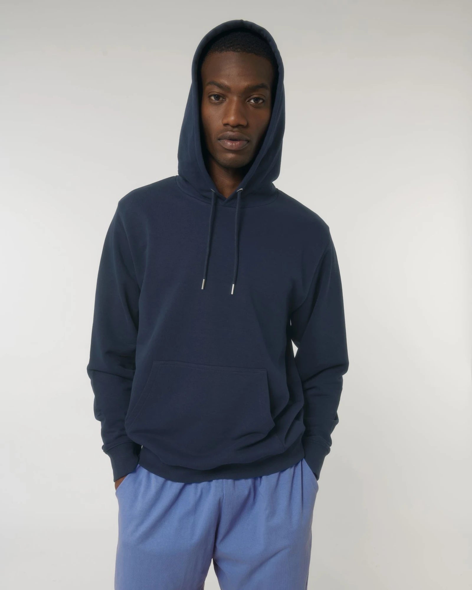 Bluza z kapturem unisex z bawełny organicznej Stanley/Stella z nadrukiem - Granatowy