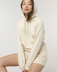 Bluza z kapturem unisex z bawełny organicznej Stanley/Stella z nadrukiem - Naturalny surowy