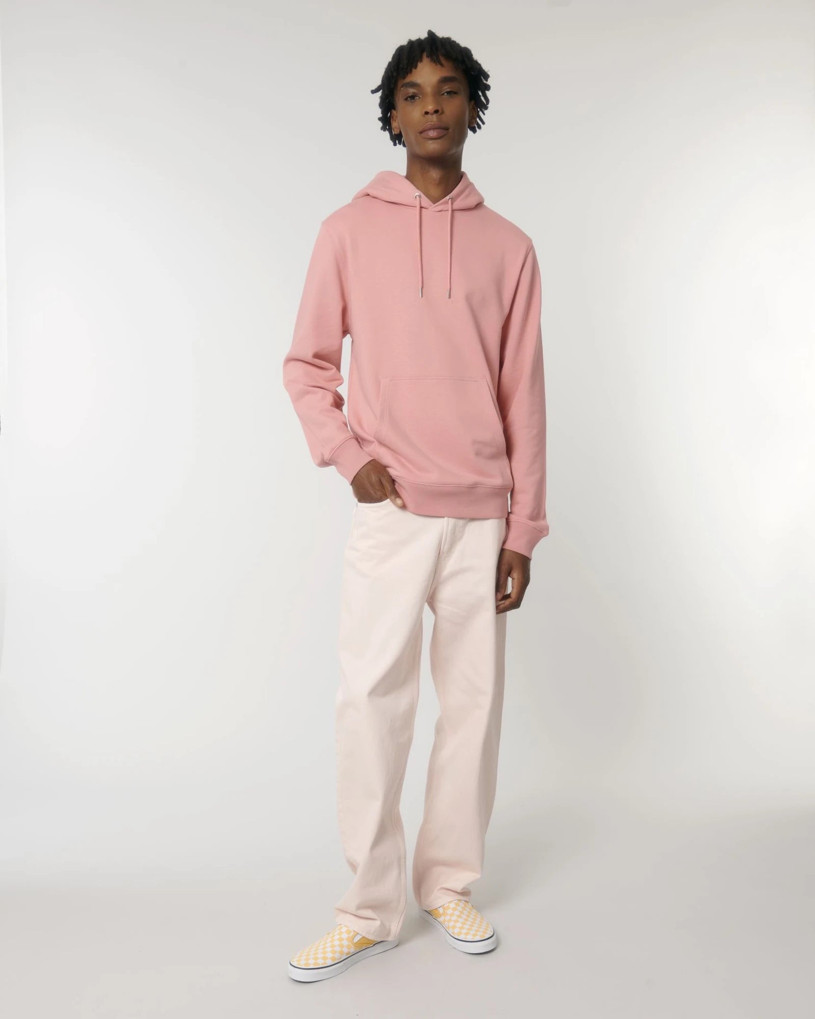 Bluza z kapturem unisex z bawełny organicznej Stanley/Stella z nadrukiem - Canyon Pink