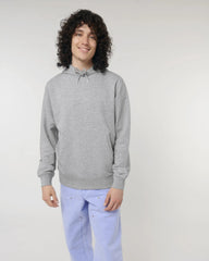 Bluza z kapturem unisex z bawełny organicznej Stanley/Stella z nadrukiem - Szary melanż