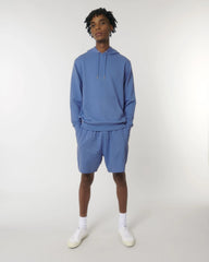 Bluza z kapturem unisex z bawełny organicznej Stanley/Stella z nadrukiem - Jasny niebieski