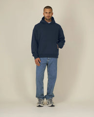Bluza z kapturem unisex z bawełny organicznej Stanley/Stella z nadrukiem - Granatowy