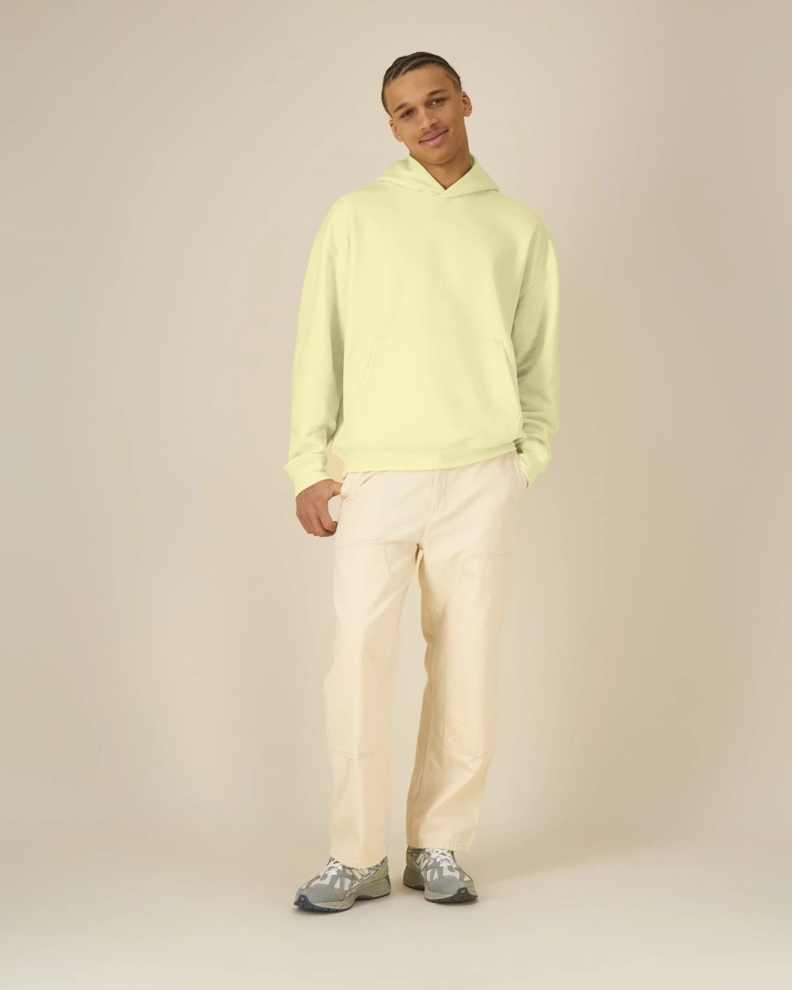 Bluza z kapturem unisex z bawełny organicznej Stanley/Stella z nadrukiem - Sorbet Cytrynowy