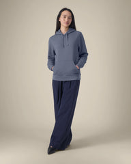 Bluza z kapturem unisex z bawełny organicznej Stanley/Stella Drummer z nadrukiem - Niebieskoszary