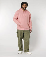 Bluza z kapturem unisex z bawełny organicznej Stanley/Stella Drummer z nadrukiem - Kanionowy róż