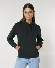 Bluza z kapturem unisex z bawełny organicznej Stanley/Stella Drummer z nadrukiem - Czarny