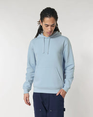 Bluza z kapturem unisex z bawełny organicznej Stanley/Stella Drummer z nadrukiem - Błękitny