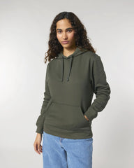 Bluza z kapturem unisex z bawełny organicznej Stanley/Stella Drummer z nadrukiem - Khaki