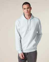 Bluza z kapturem unisex z bawełny organicznej Stanley/Stella Drummer z nadrukiem - Lodowy niebieski