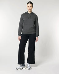 Bluza z kapturem unisex z bawełny organicznej Stanley/Stella Drummer z nadrukiem - Antracytowy