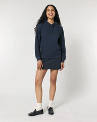 Bluza z kapturem unisex z bawełny organicznej Stanley/Stella Drummer z nadrukiem - Francuski granat