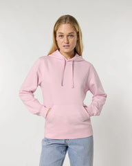 Bluza z kapturem unisex z bawełny organicznej Stanley/Stella Drummer z nadrukiem - Bawełniany róż