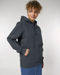 Bluza z kapturem unisex z bawełny organicznej Stanley/Stella Drummer z nadrukiem - Grafitowy
