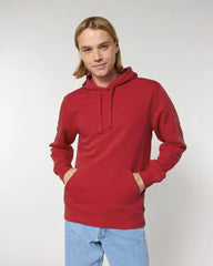Bluza z kapturem unisex z bawełny organicznej Stanley/Stella Drummer z nadrukiem - Czerwony