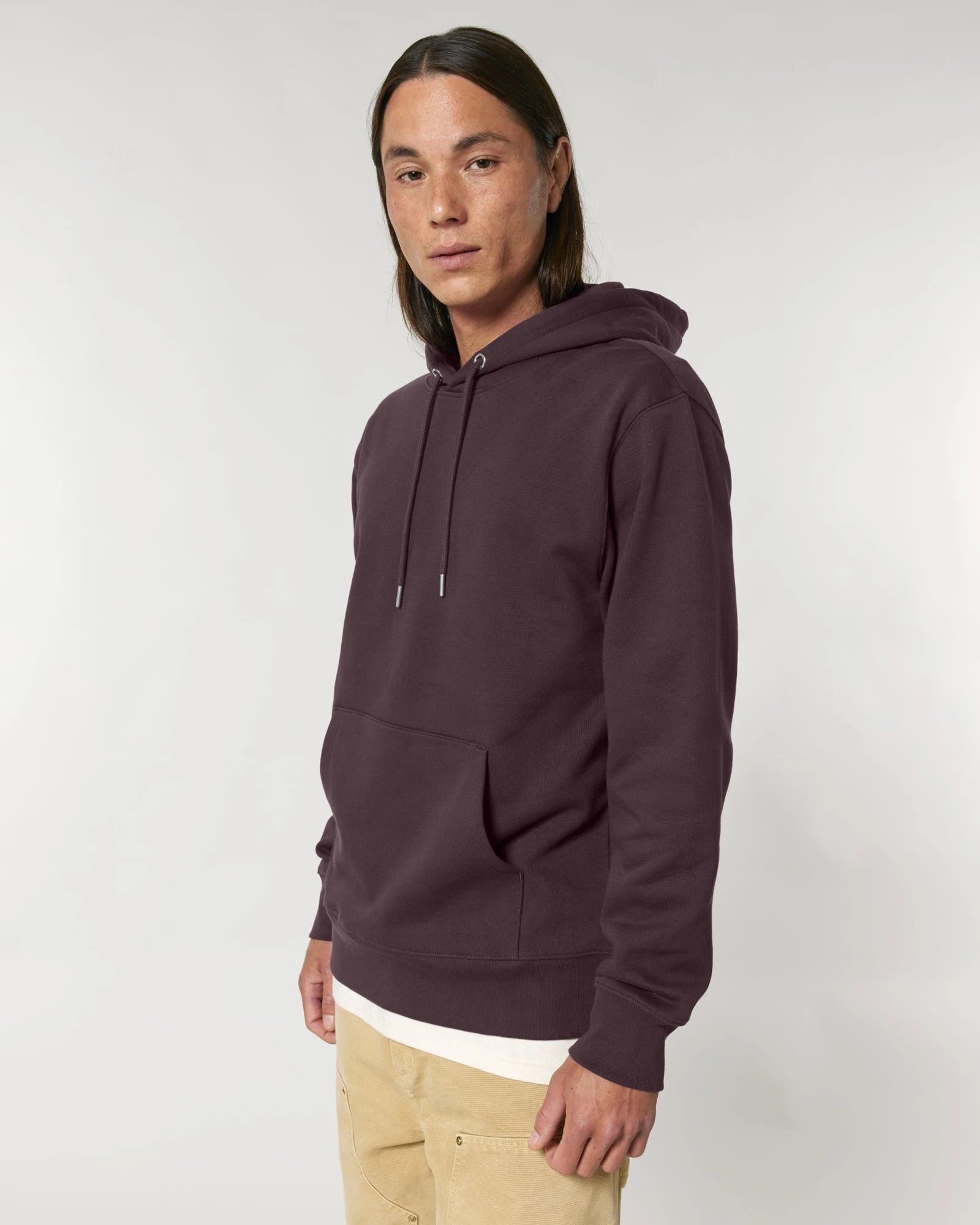 Bluza z kapturem Stanley/Stella Cruiser 2.0 z nadrukiem - Czerwono-brązowy
