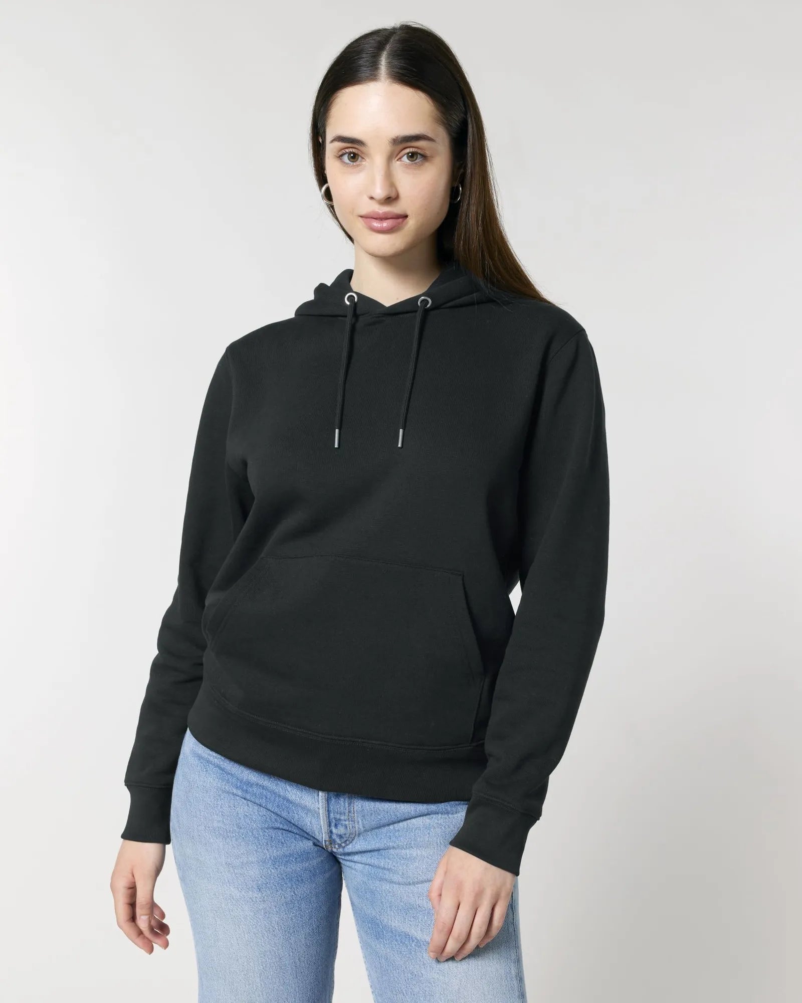 Bluza z kapturem Stanley/Stella Cruiser 2.0 z nadrukiem - Czarny