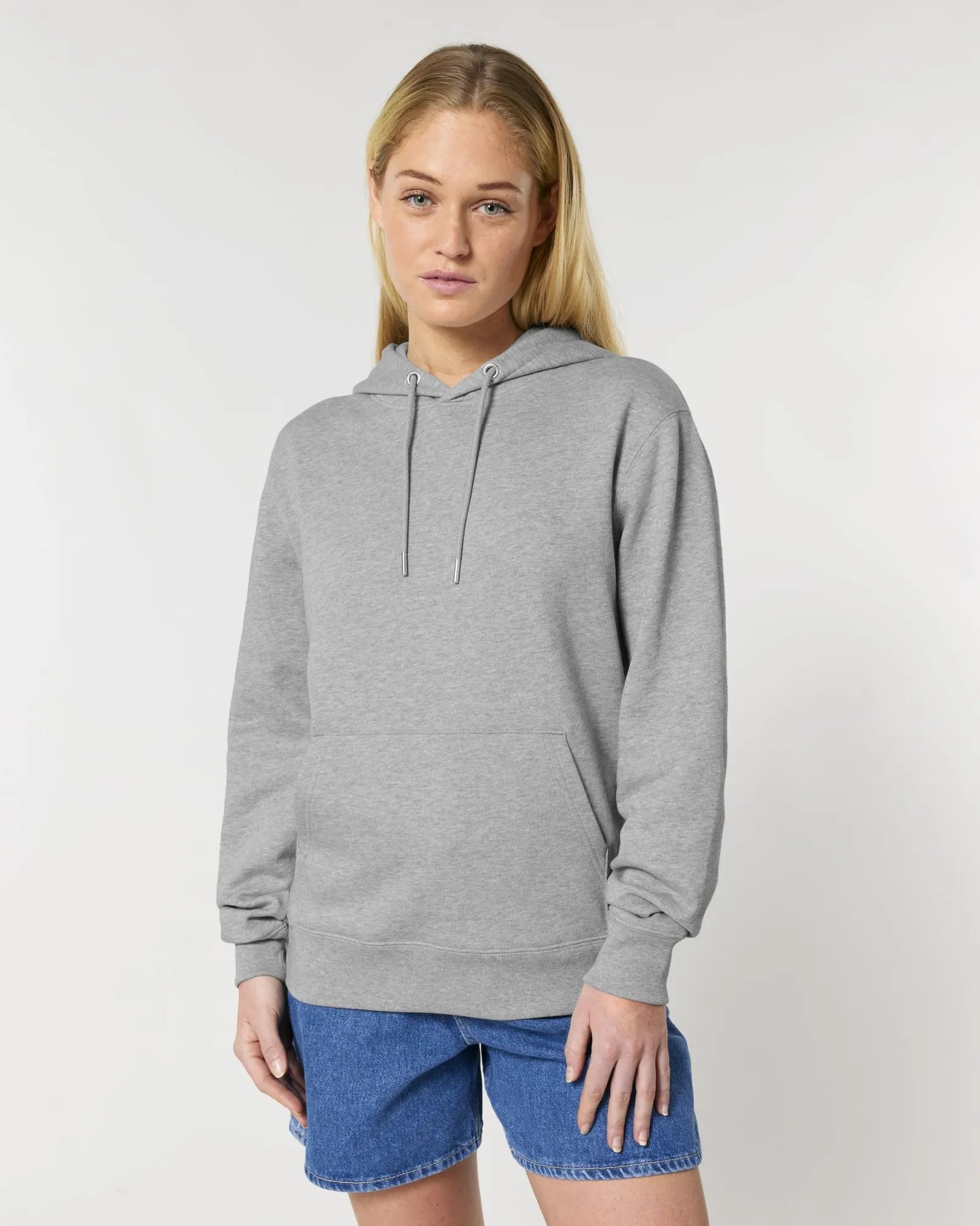 Bluza z kapturem Stanley/Stella Cruiser 2.0 z nadrukiem - Szary melanż