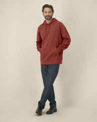 Bluza z kapturem Stanley/Stella Cruiser 2.0 z nadrukiem - Ziemisty czerwony