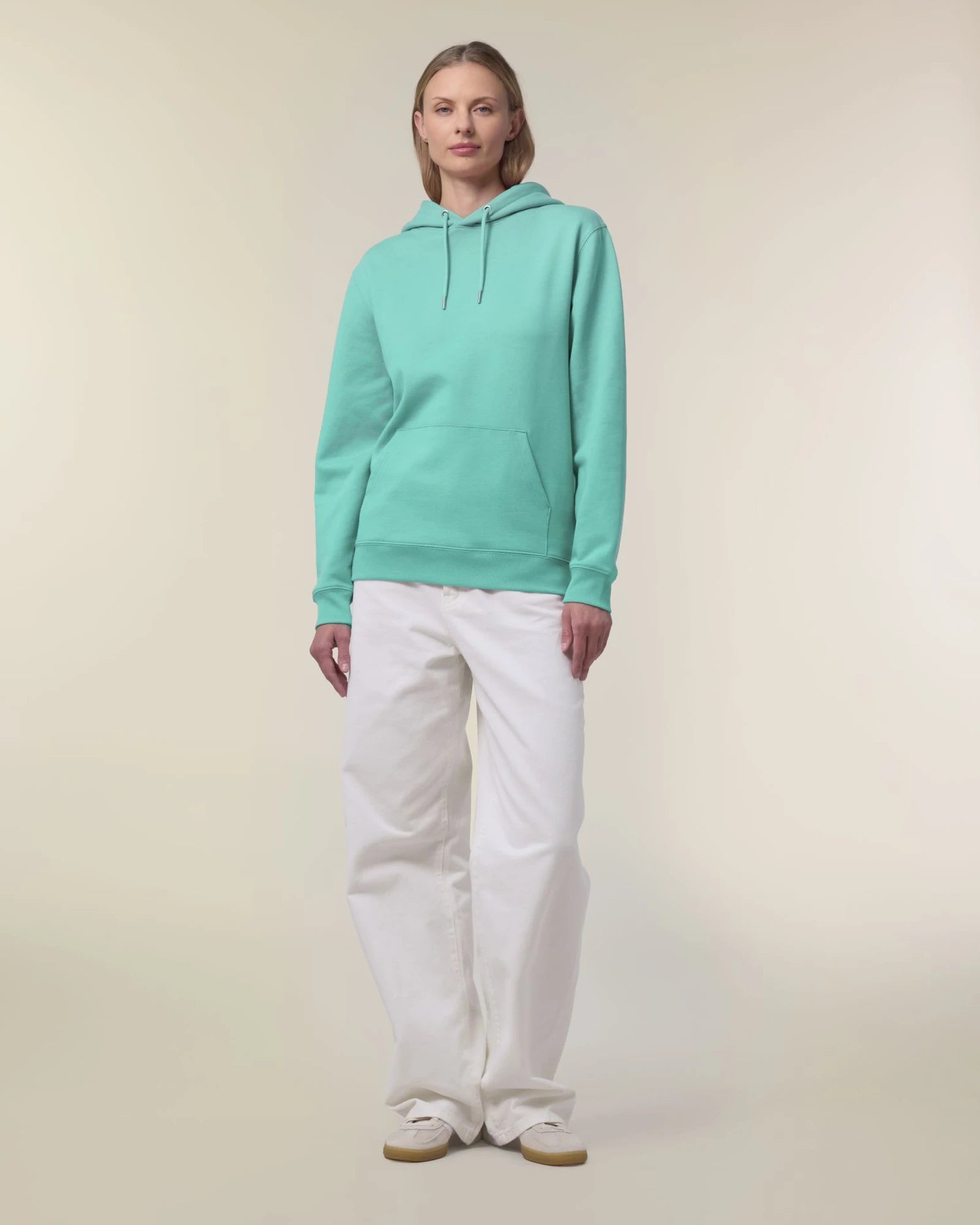 Bluza z kapturem Stanley/Stella Cruiser 2.0 z nadrukiem - Niebieski basenowy