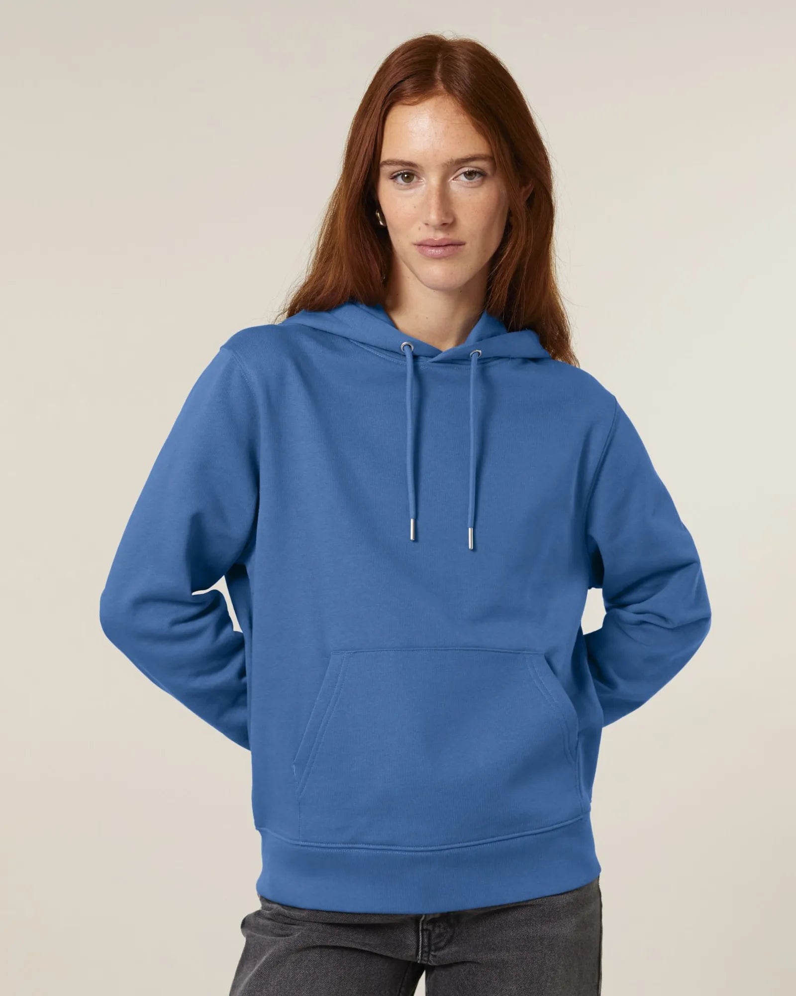 Bluza z kapturem Stanley/Stella Cruiser 2.0 z nadrukiem - Stonowany niebieski