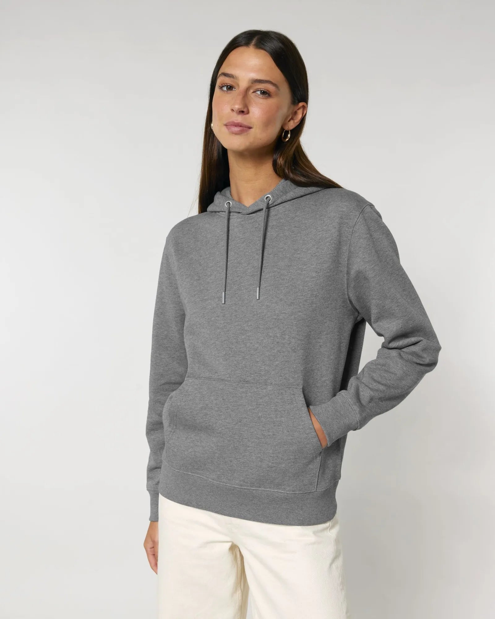 Bluza z kapturem Stanley/Stella Cruiser 2.0 z nadrukiem - Szary melanż