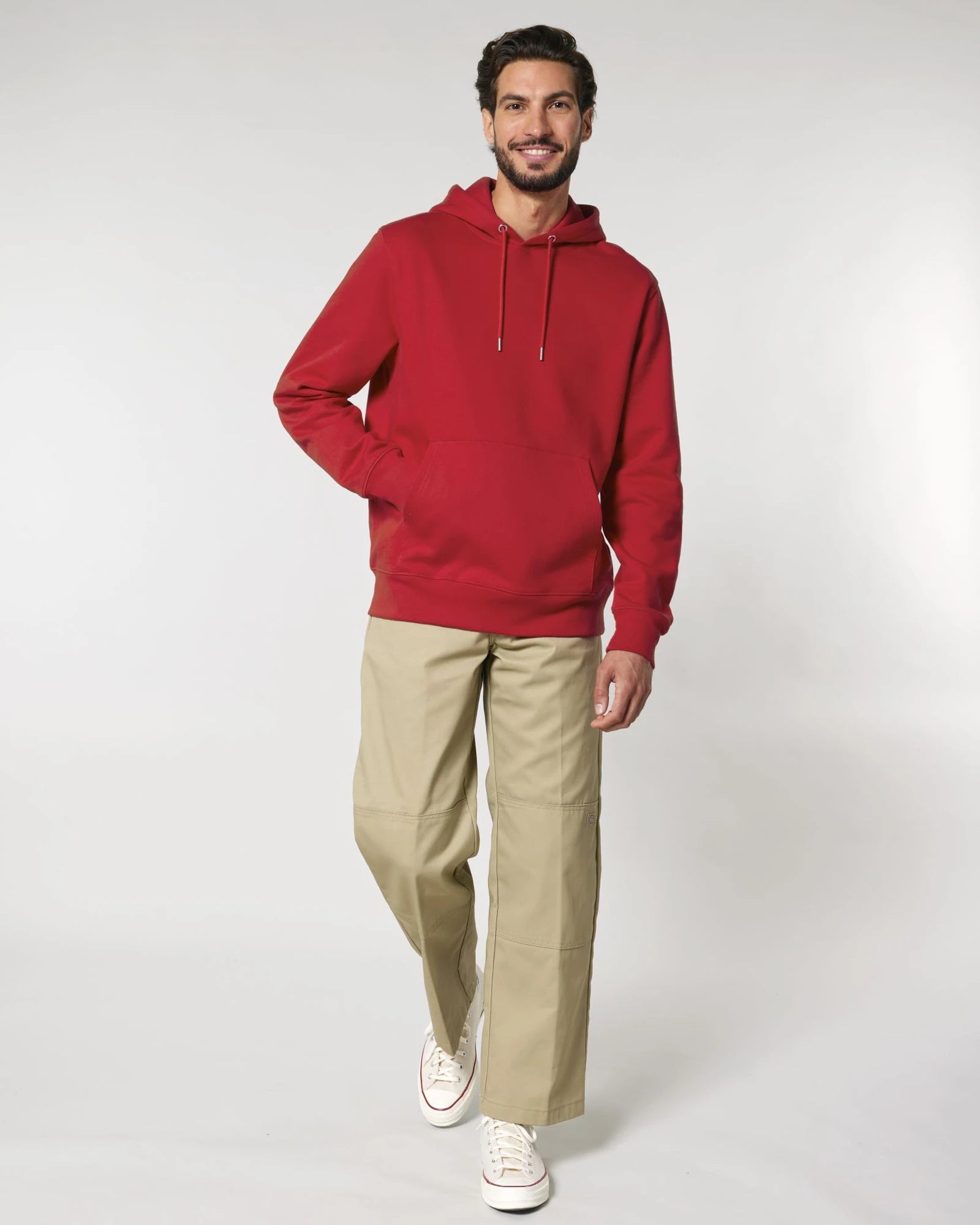 Bluza z kapturem Stanley/Stella Cruiser 2.0 z nadrukiem - Czerwony