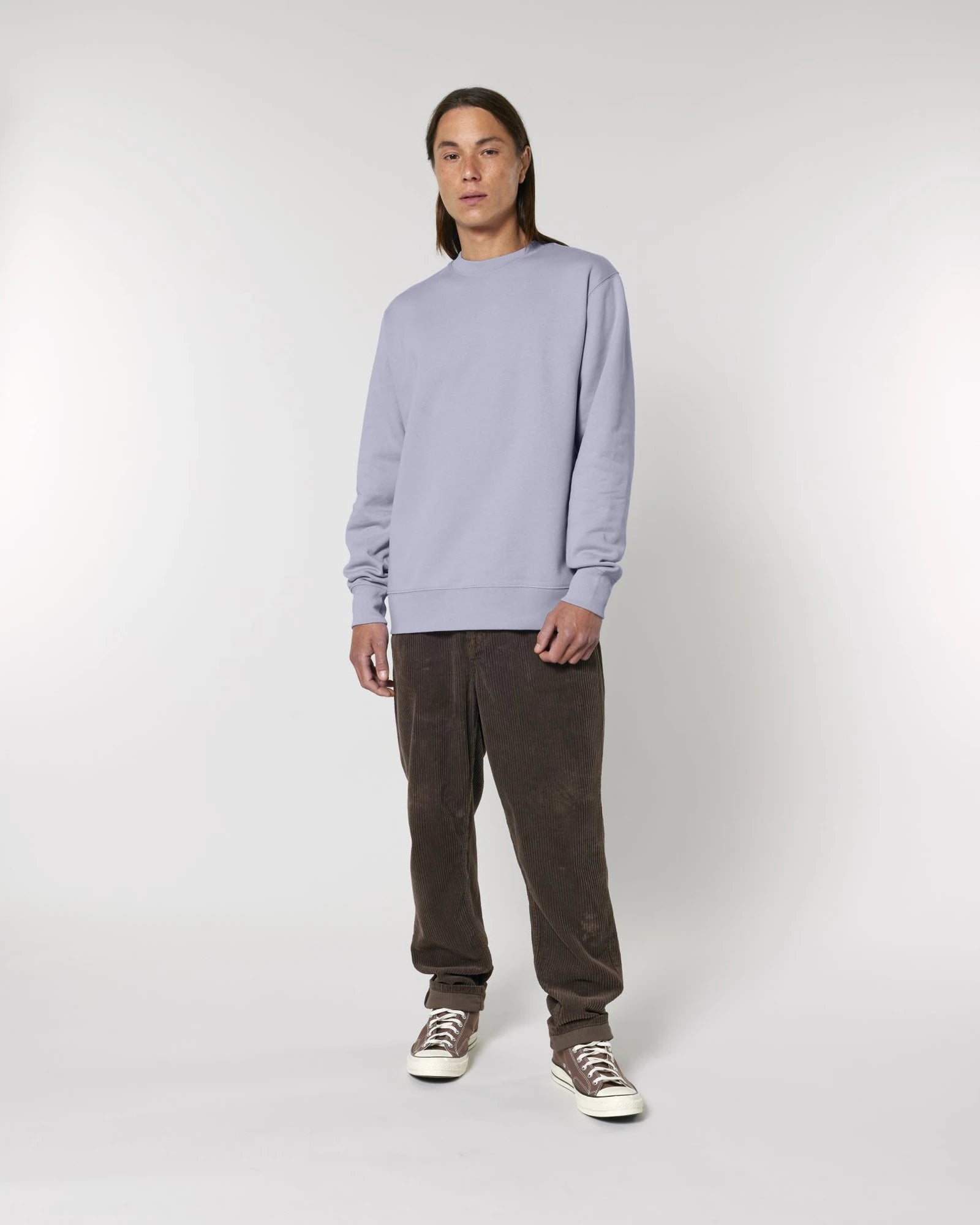Bluza unisex z bawełny organicznej Stanley/Stella Changer z nadrukiem - Lawendowy