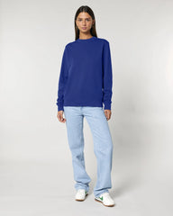 Bluza unisex z bawełny organicznej Stanley/Stella Changer z nadrukiem - Roboczy niebieski