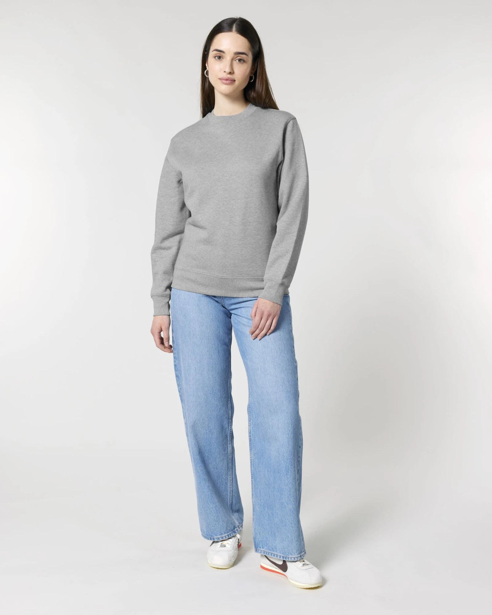 Bluza unisex z bawełny organicznej Stanley/Stella Changer z nadrukiem - Szary melanż