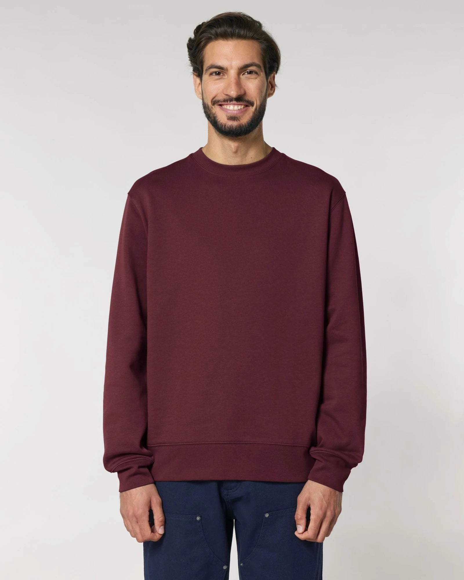 Bluza unisex z bawełny organicznej Stanley/Stella Changer z nadrukiem - Bordowy