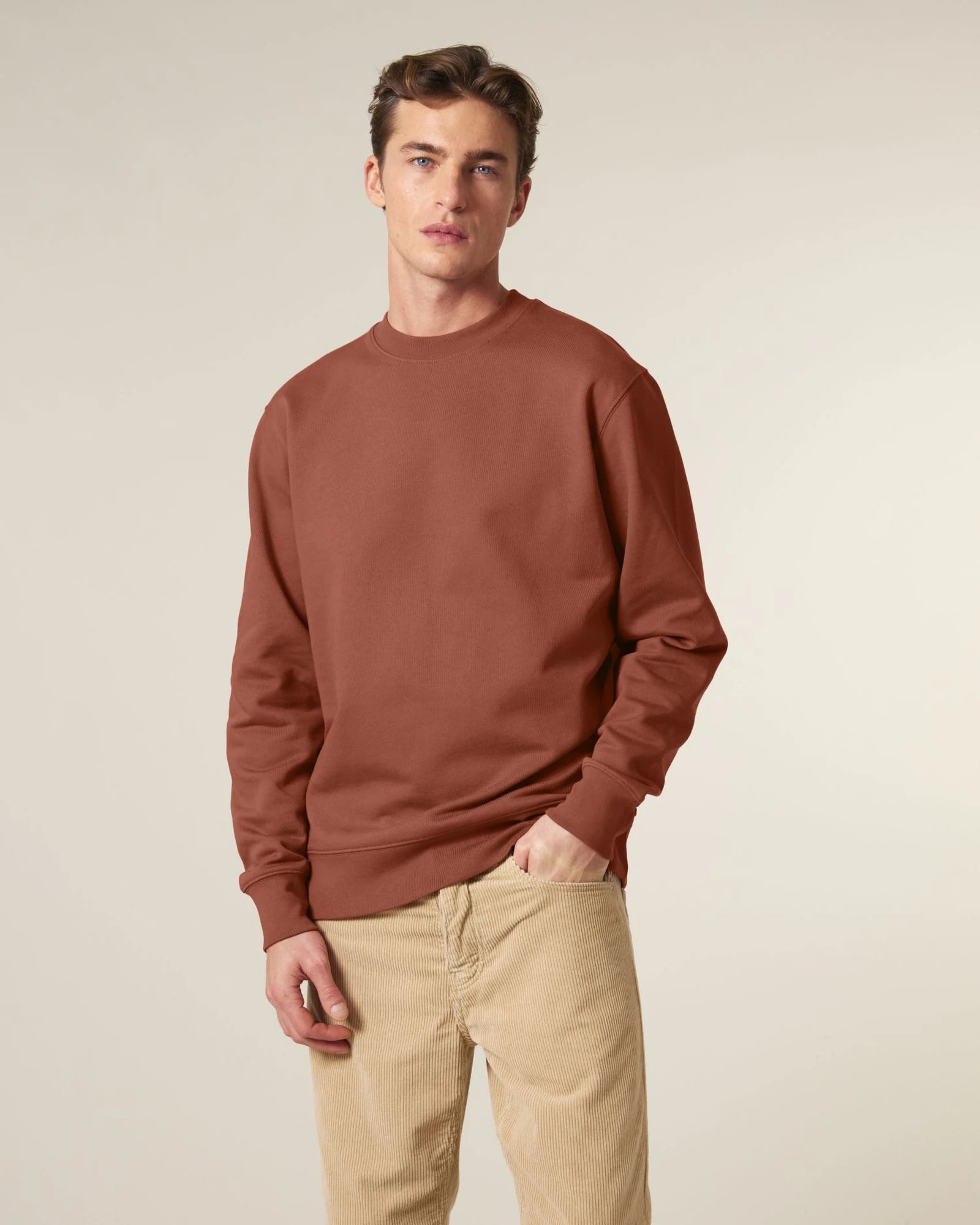 Bluza unisex z bawełny organicznej Stanley/Stella Changer z nadrukiem - Klasyczny brąz