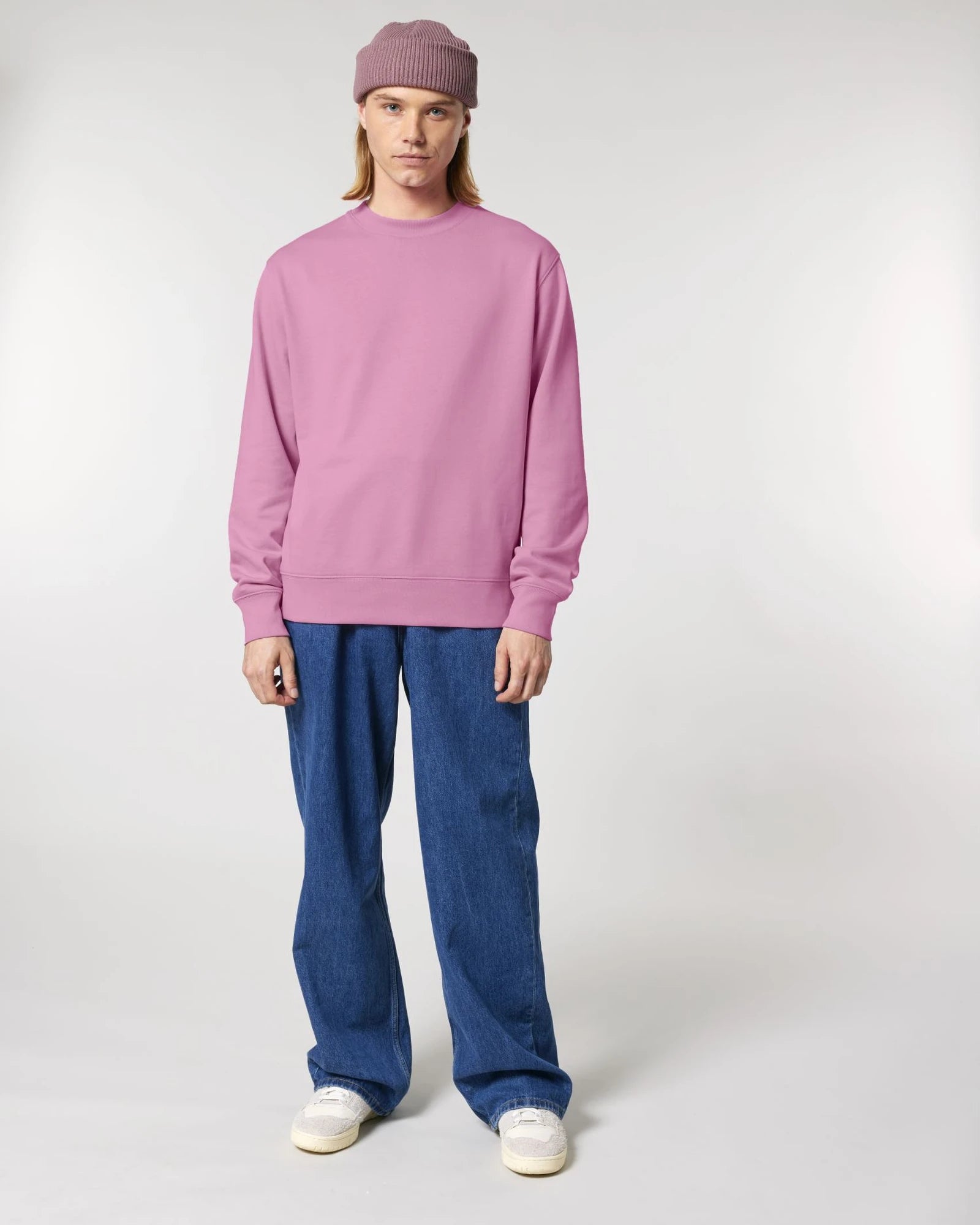 Bluza unisex z bawełny organicznej Stanley/Stella Changer z nadrukiem - Bąbelkowy róż