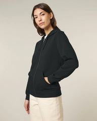 Bluza z kapturem rozpinana unisex Stanley/Stella Mixer z nadrukiem - Czarny