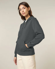 Bluza z kapturem rozpinana unisex Stanley/Stella Mixer z nadrukiem - Antracytowy