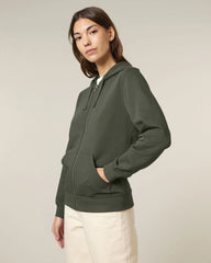 Bluza z kapturem rozpinana unisex Stanley/Stella Mixer z nadrukiem - Khaki