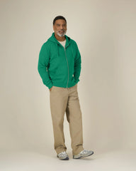 Bluza z kapturem rozpinana unisex Stanley/Stella Mixer z nadrukiem - Soczysta zieleń