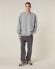 Bluza unisex oversize z bawełny organicznej Stanley/Stella Radder 2.0 z nadrukiem - Szary melanż