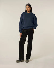 Bluza unisex oversize z bawełny organicznej Stanley/Stella Radder 2.0 z nadrukiem - Granatowy