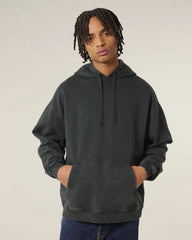 Bluza z kapturem oversize z bawełny organicznej Stanley/Stella Slammer z nadrukiem - G. Dyed Black Rock