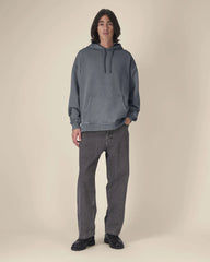 Bluza z kapturem oversize z bawełny organicznej Stanley/Stella Slammer z nadrukiem - Antracytowy farbowany