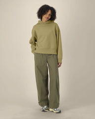 Bluza z kapturem unisex z bawełny z recyklingu Stanley/Stella z nadrukiem - Wyblakła oliwka