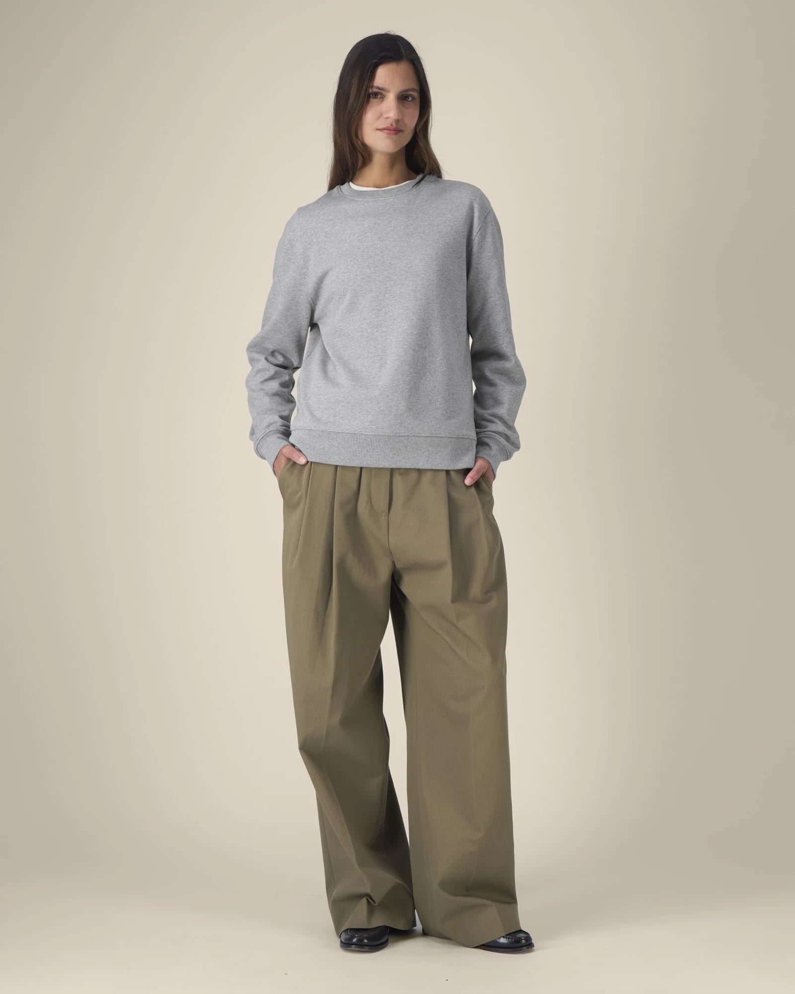 Bluza unisex z bawełny z recyklingu Stanley/Stella z nadrukiem - Szary melanż