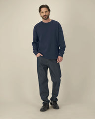 Bluza unisex z bawełny z recyklingu Stanley/Stella z nadrukiem - Granatowy